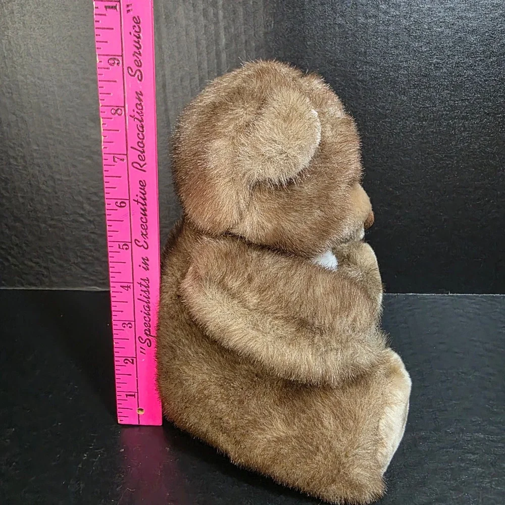 Fiesta Toy Sitting Bear Plush Kids 9 Inch Brown Ivory American Wego‎ 6455-71